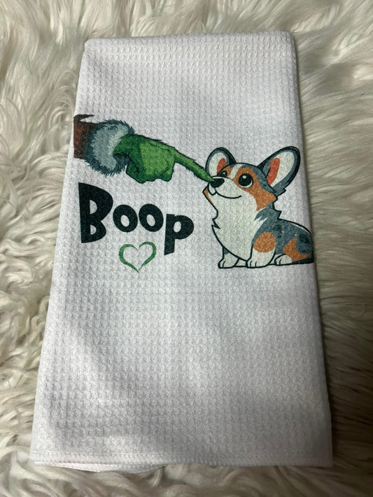 Decorative hand towel corgi