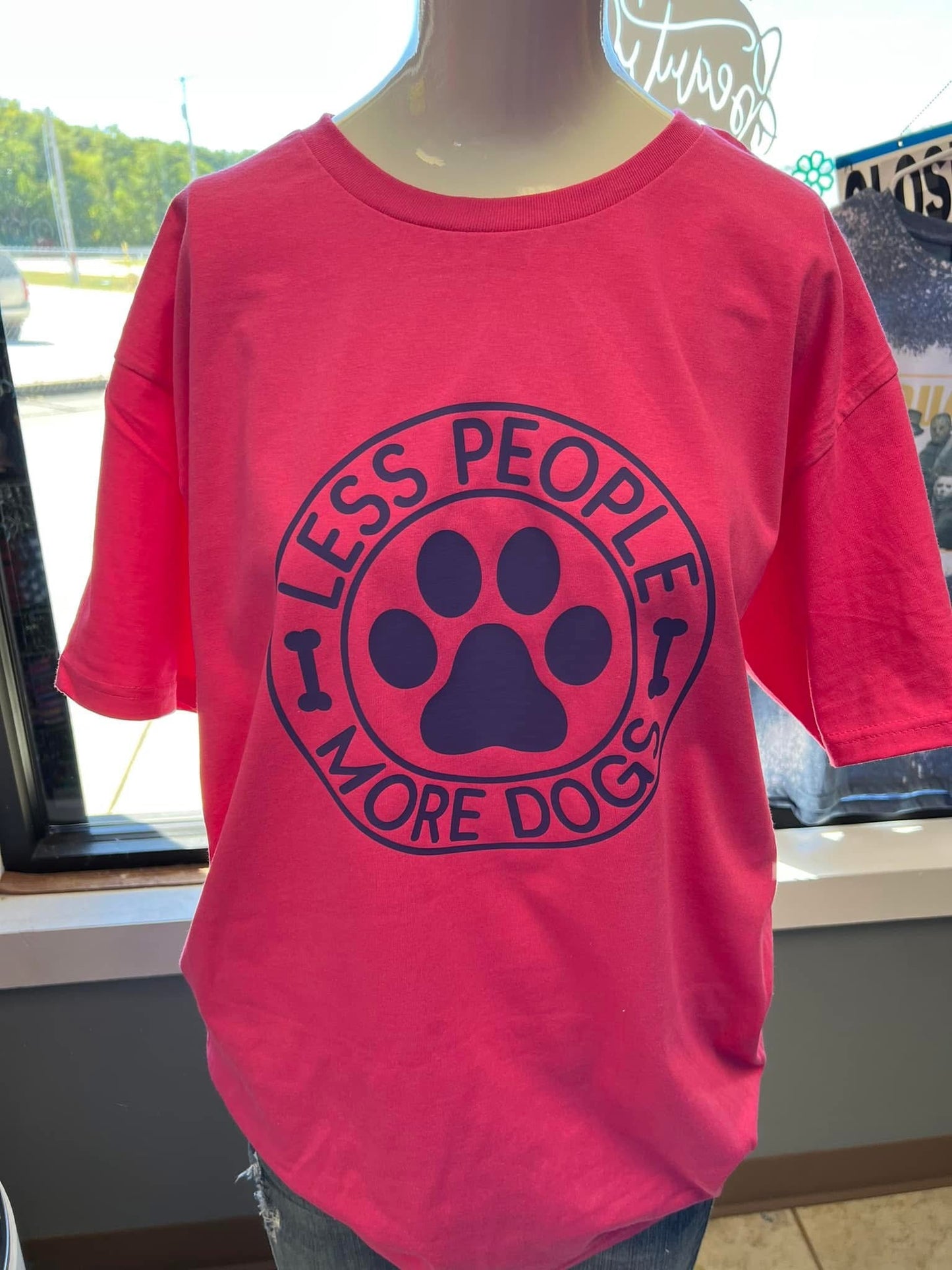 New unisex pink with purple dog