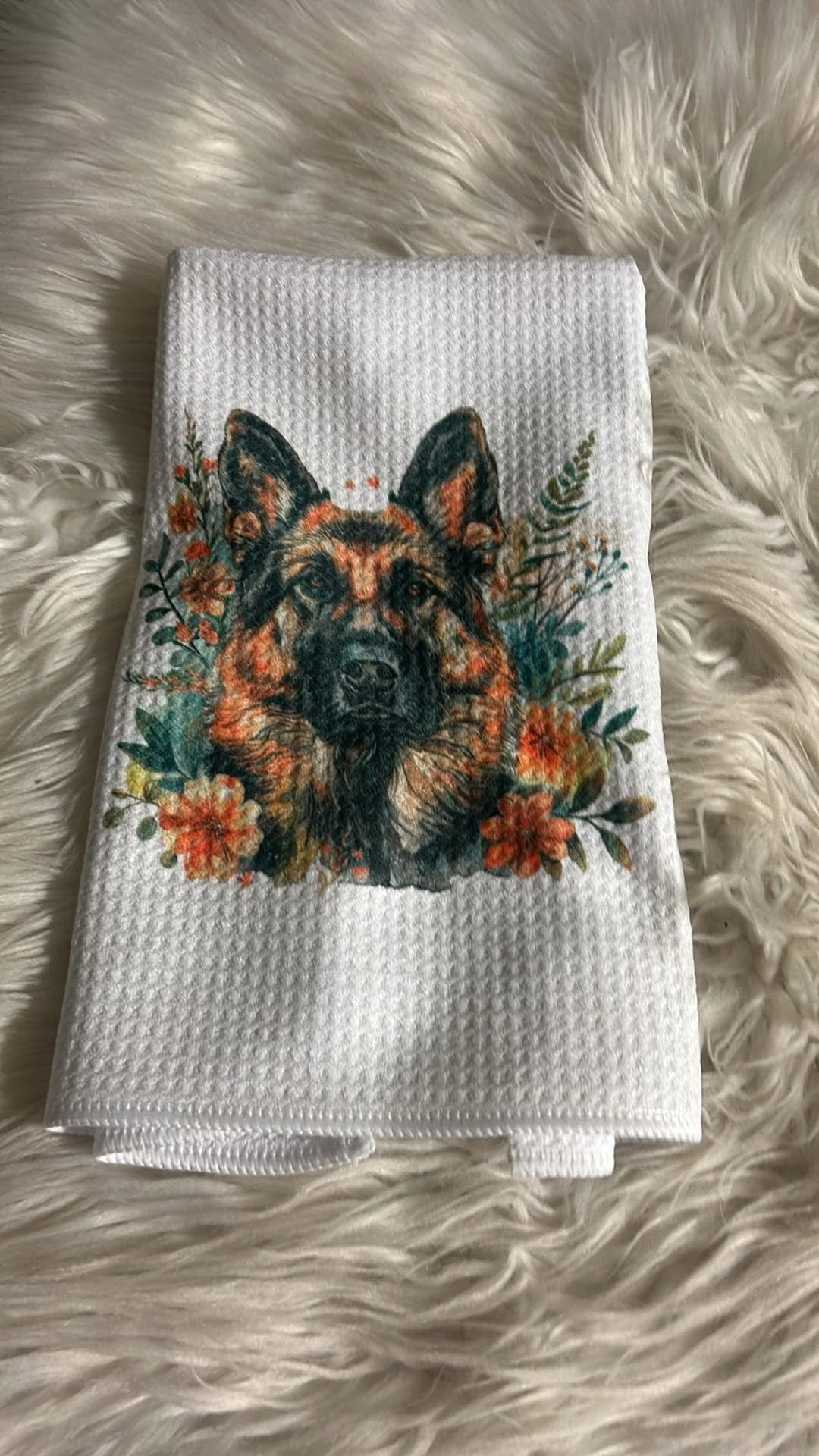 Decorative hand towel German Shepherd