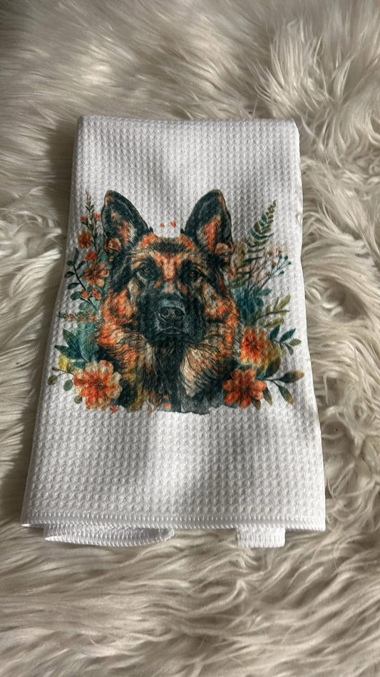 Decorative hand towel German Shepherd