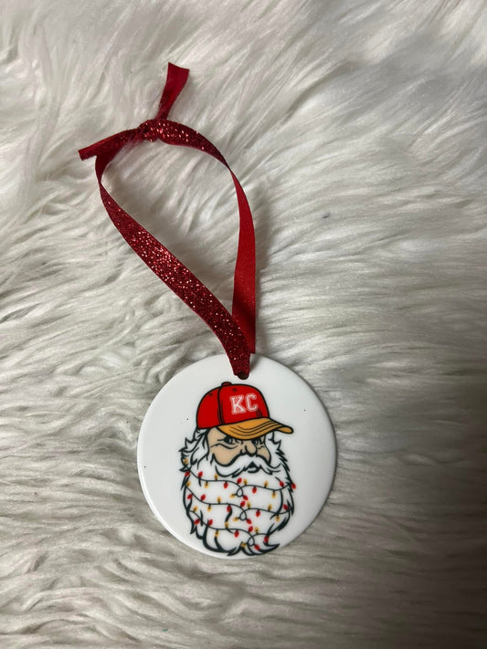 New Christmas ceramic ornament kc football
