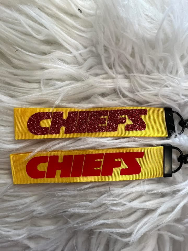 Keychain wristlet football
