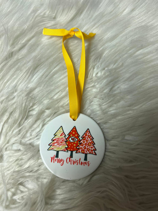 New Christmas ceramic ornament kc football