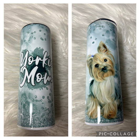 20 ounce Tumblr Yorkie Mom