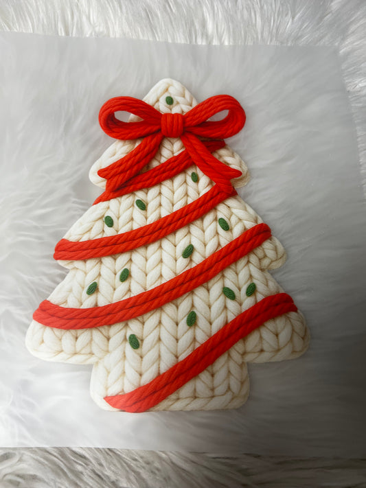New DTF Christmas faux yarn stretching cake