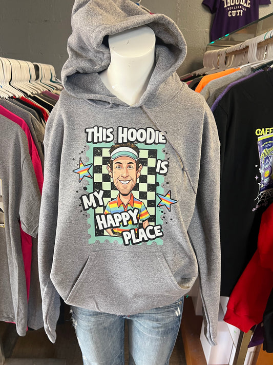 unisex hoodie Sandler  this hoodie is my happy place 
