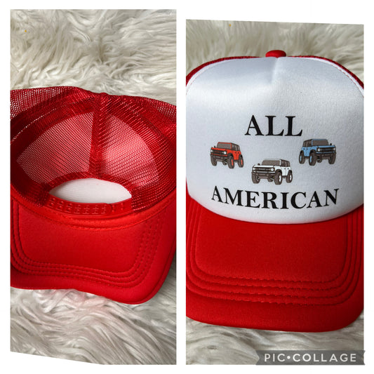 New hat all American , 4 x 4 red