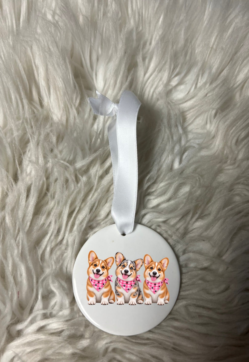 New Christmas ceramic ornament corgi