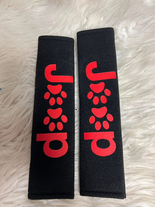 New seatbelt covers red