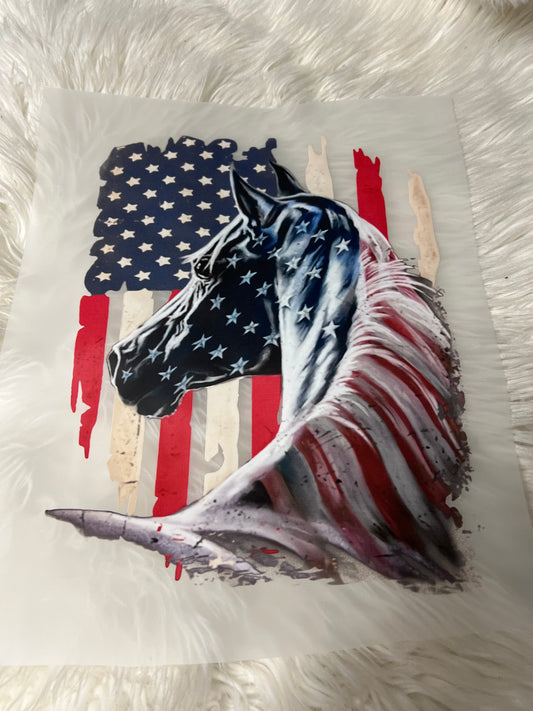 New DTF flag horse