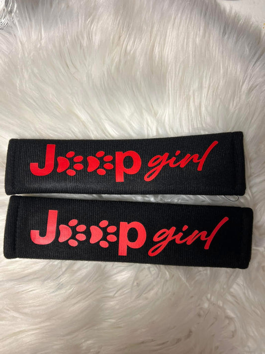 New seatbelt covers red