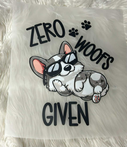 DTF  print zero wolves given corgi Merle