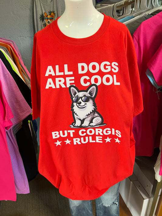 Brand new unisex T-shirt corgi dogs are cool but corgis rule
