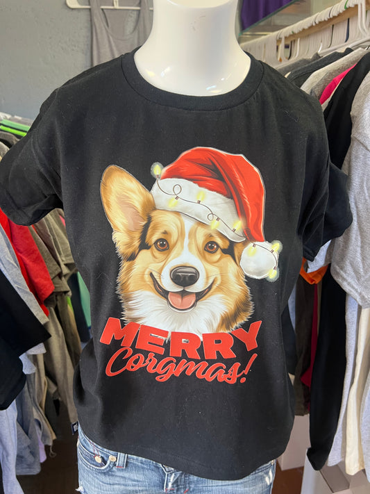 Corgi New  unisex T-shirt Christmas