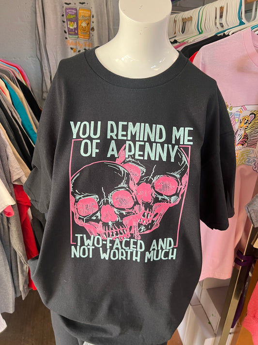 New unisex funny two face penny 