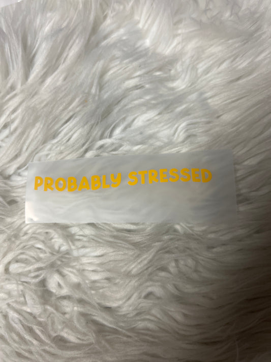 New car decal probably stressed