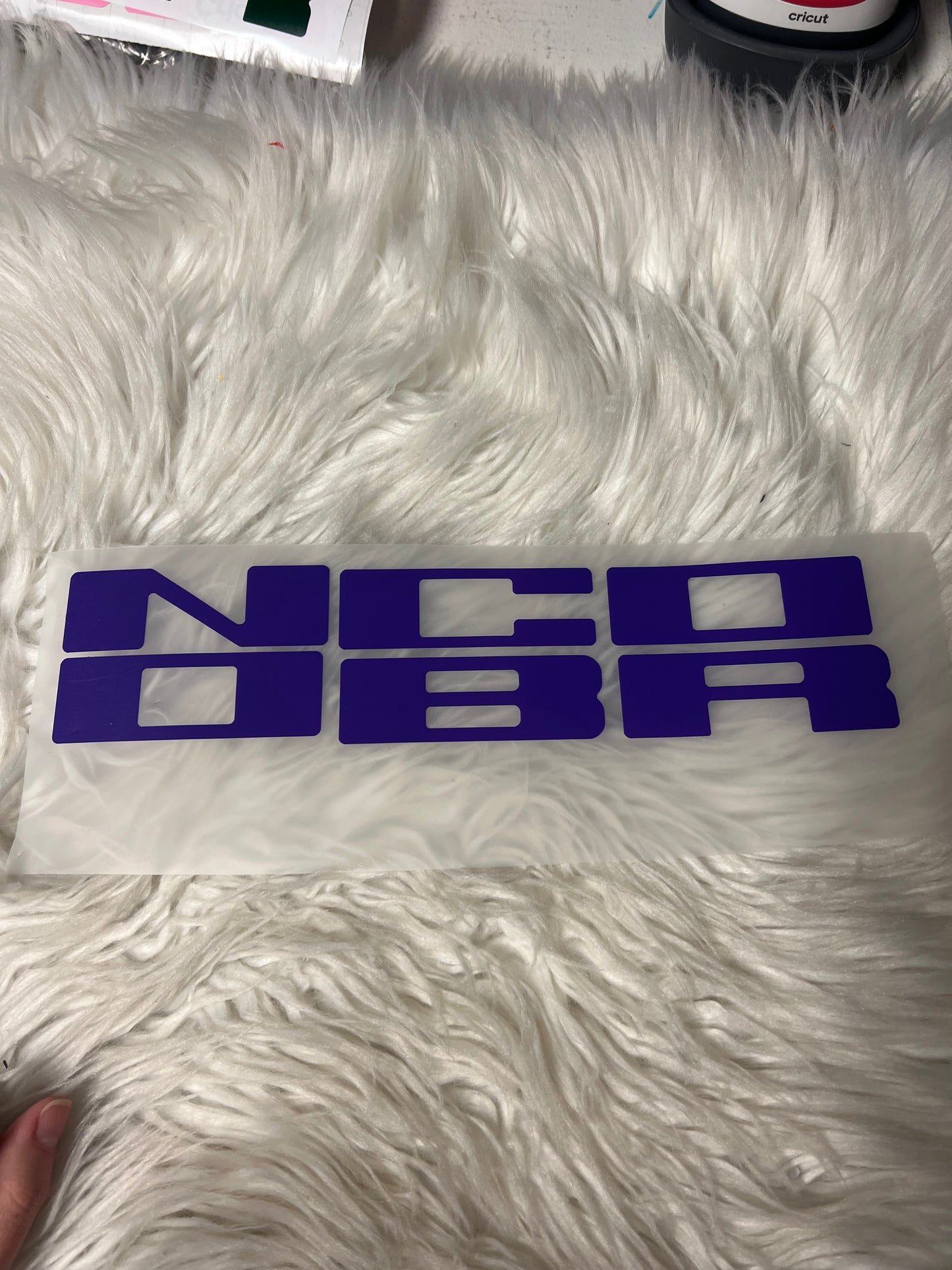 New car decals the letters on the grill