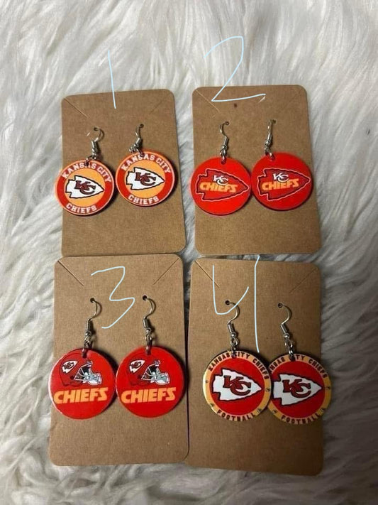 New football style earrings