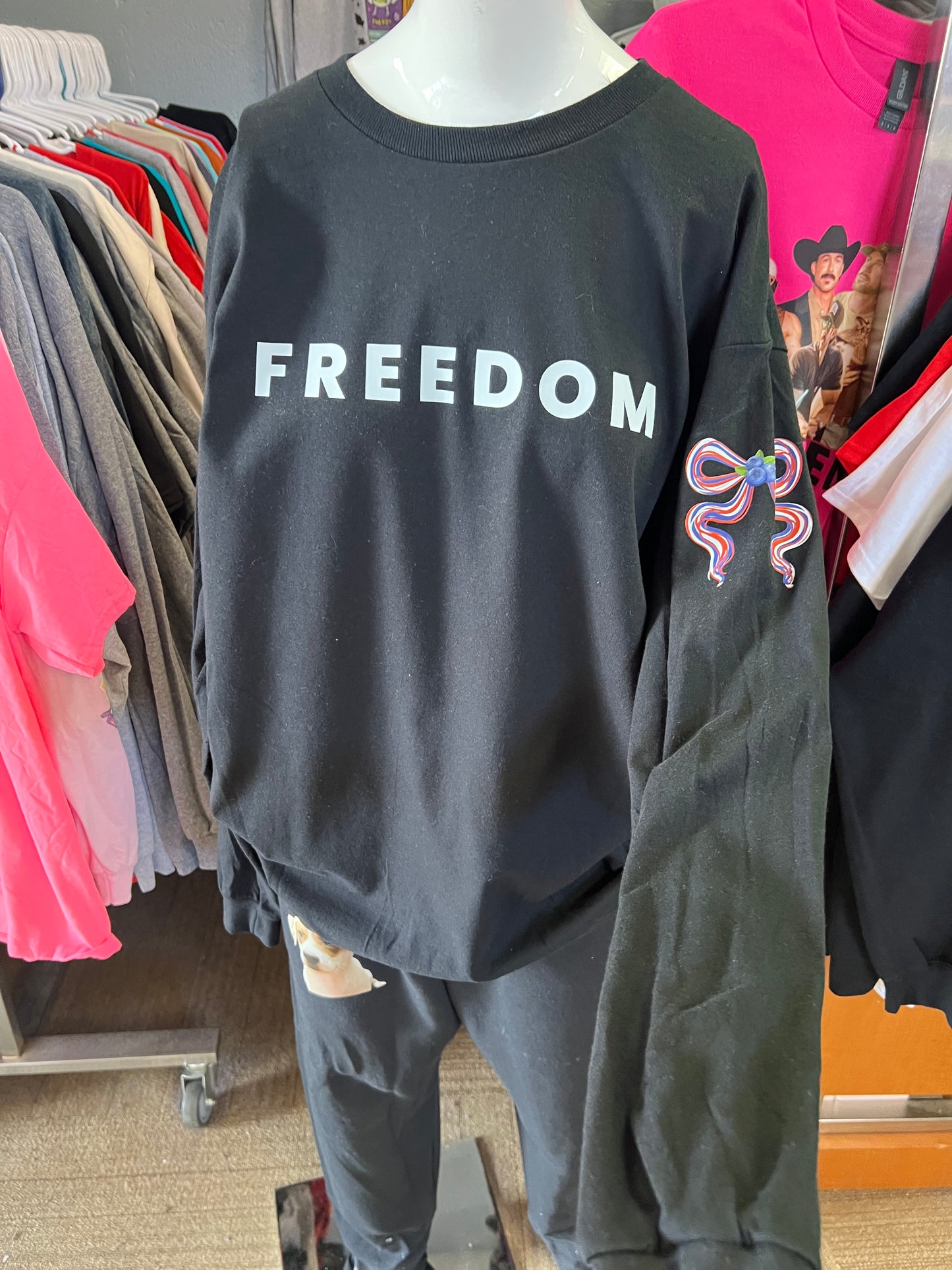 New unisex freedom Charlie front and back 