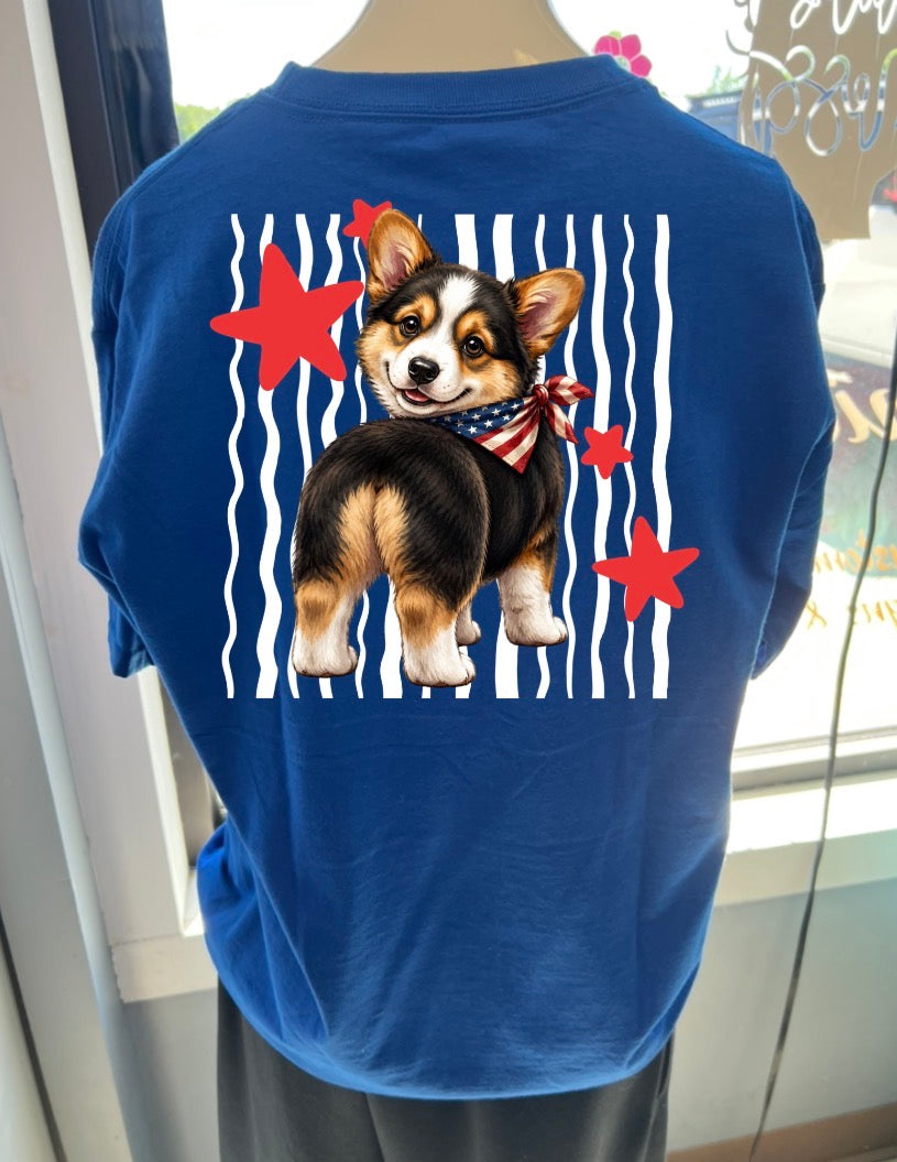 New youth unisex usa corgi