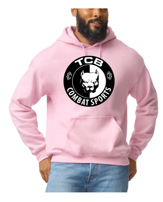Light pink TCB unisex Gilden adult hoodie