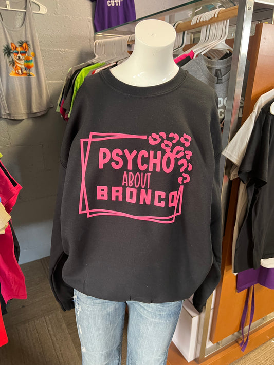 crewneck sweatshirt black hot pink