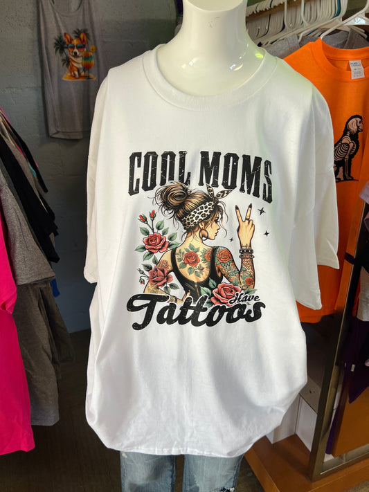 New  unisex T-shirt cool mom tattoos