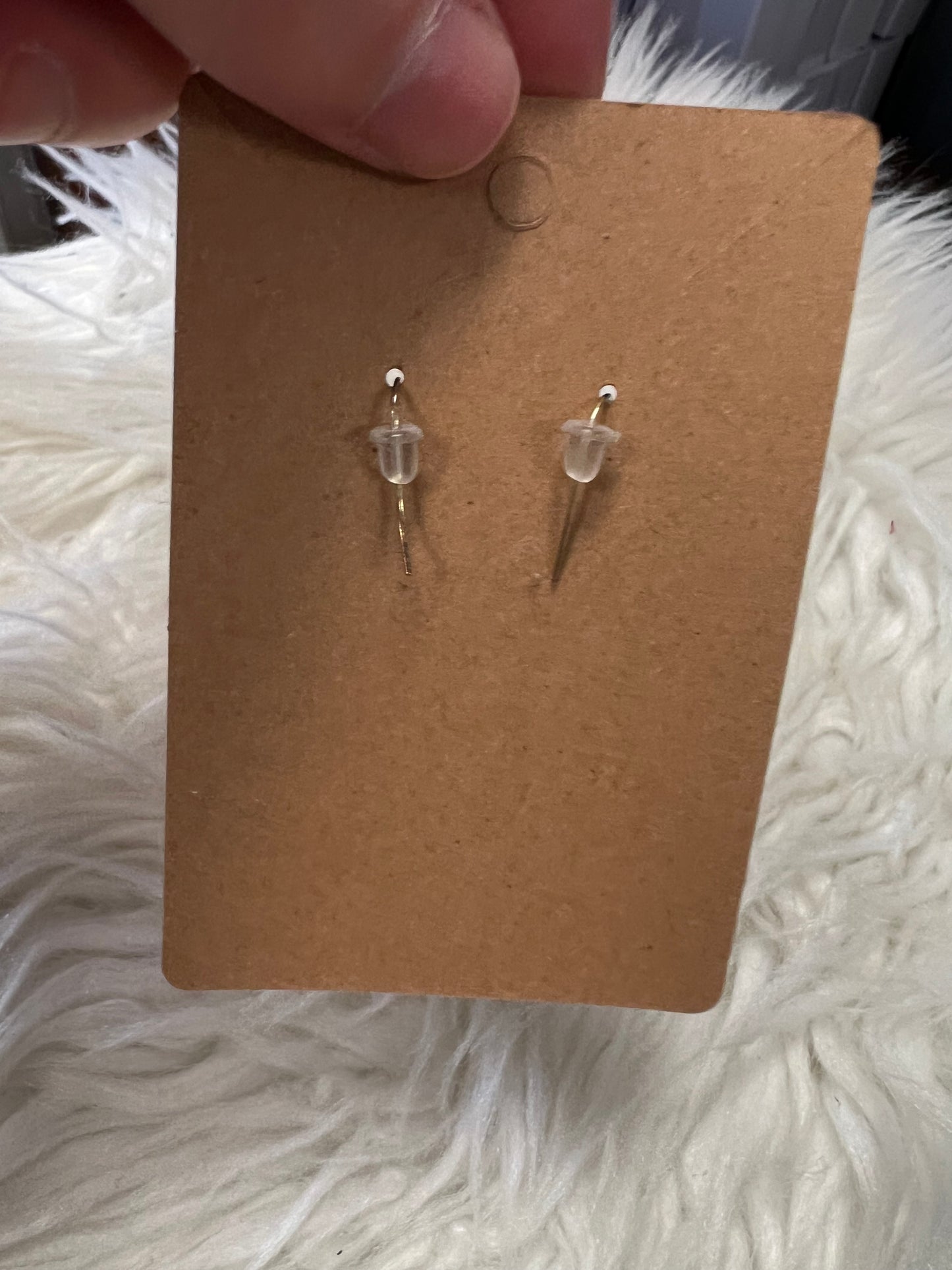 New , faux, leather earrings football Mom