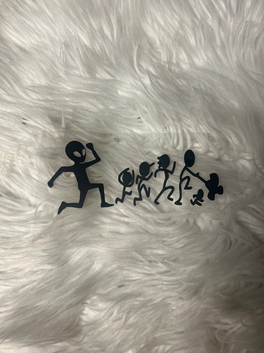Alien, running out your family car decal