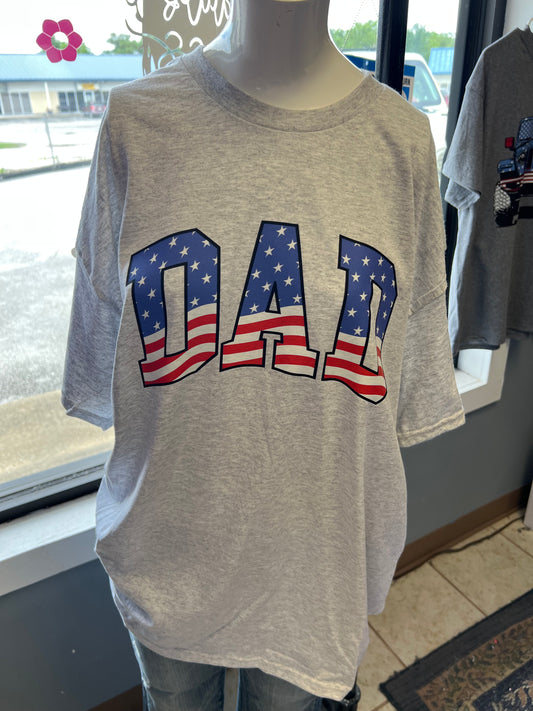 New  unisex T-shirt American flag Dad