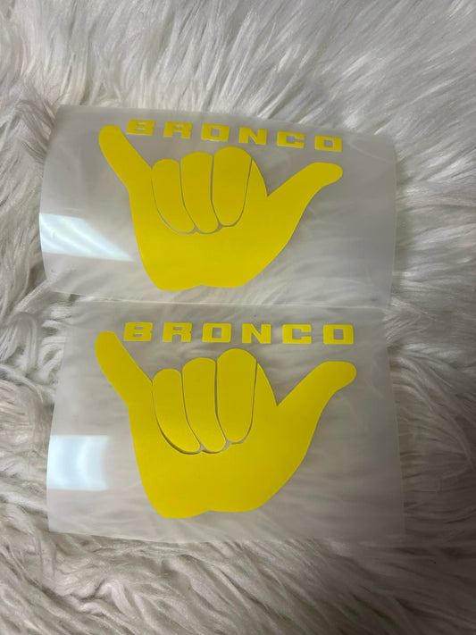 Vehicle wave car decals  yellow
