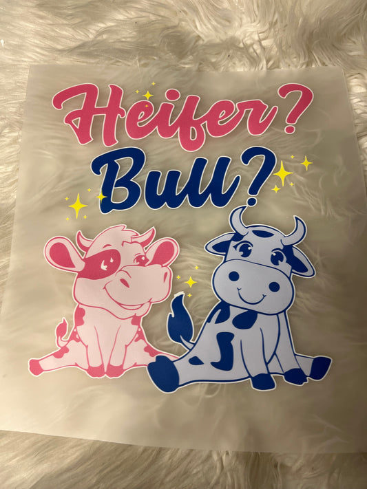 New  DTF baby shower cow