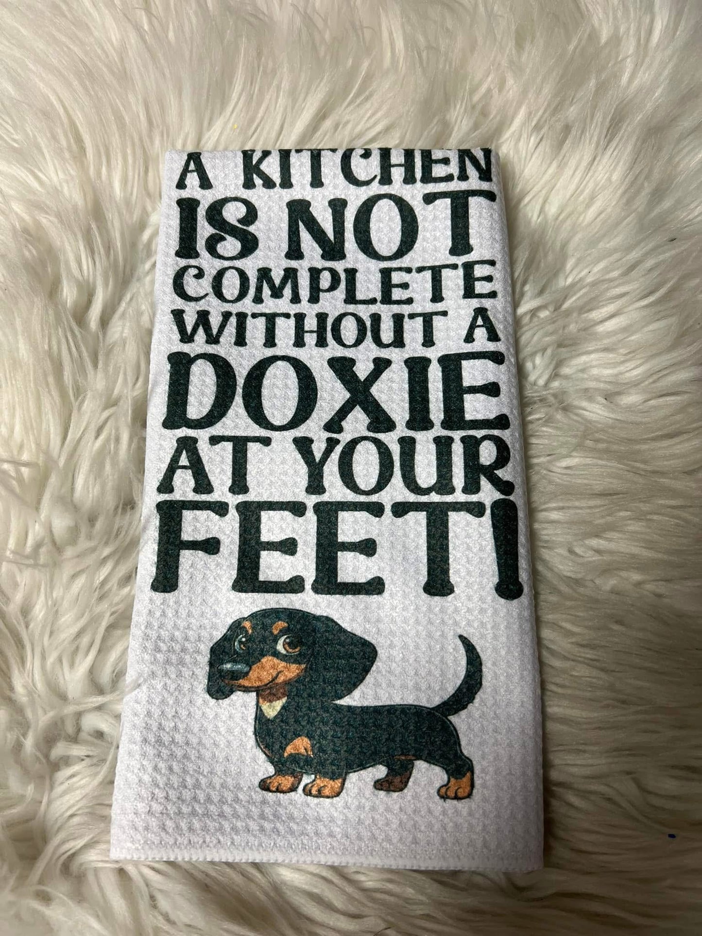 Decorative hand towel Doxie