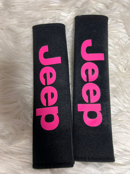 New seatbelt covers hot pink