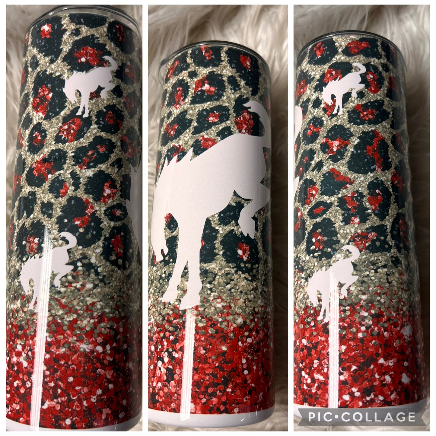 Red 20 ounce metal Tumblr