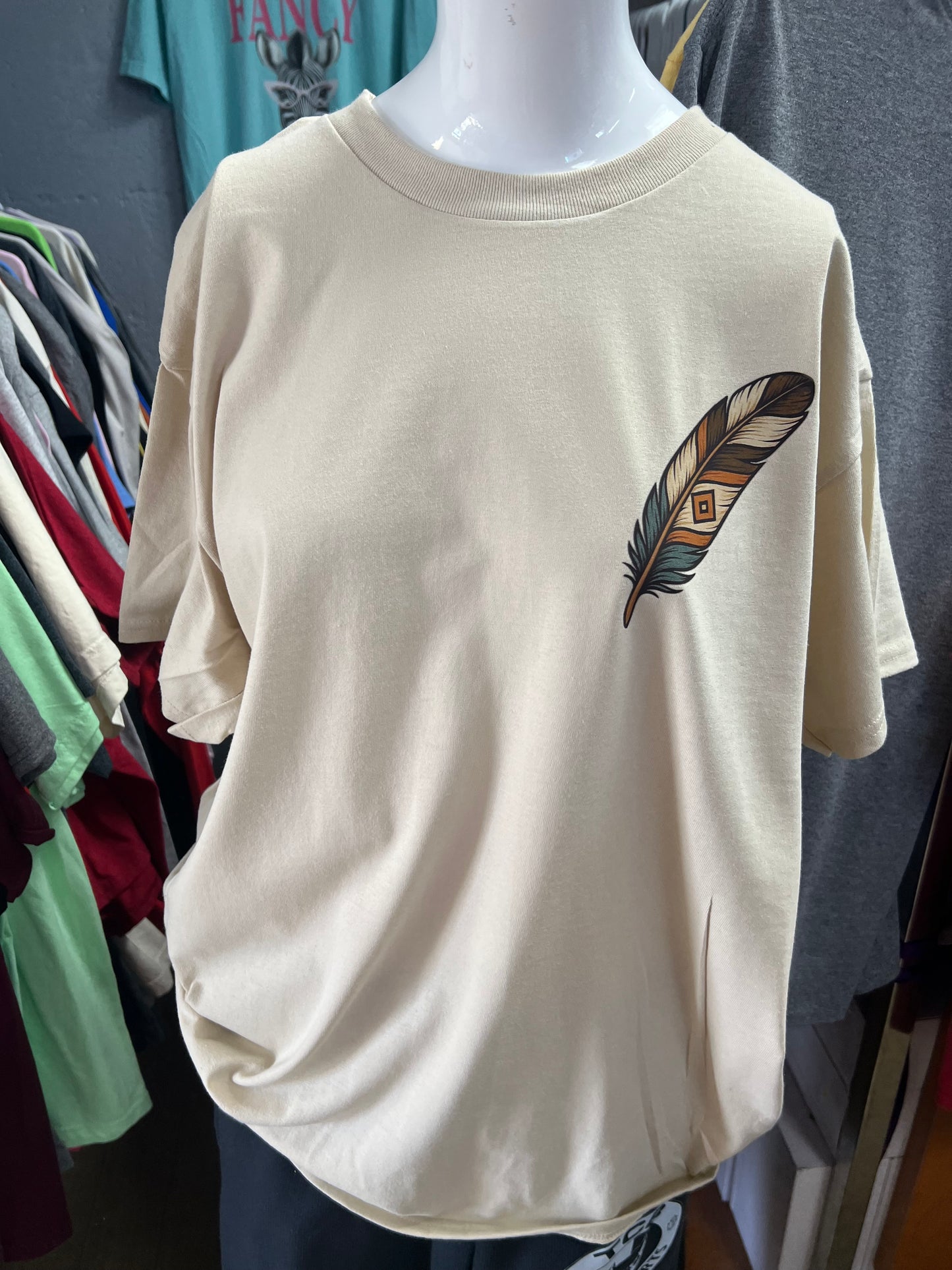 New unisex top tan Indian Warrior 