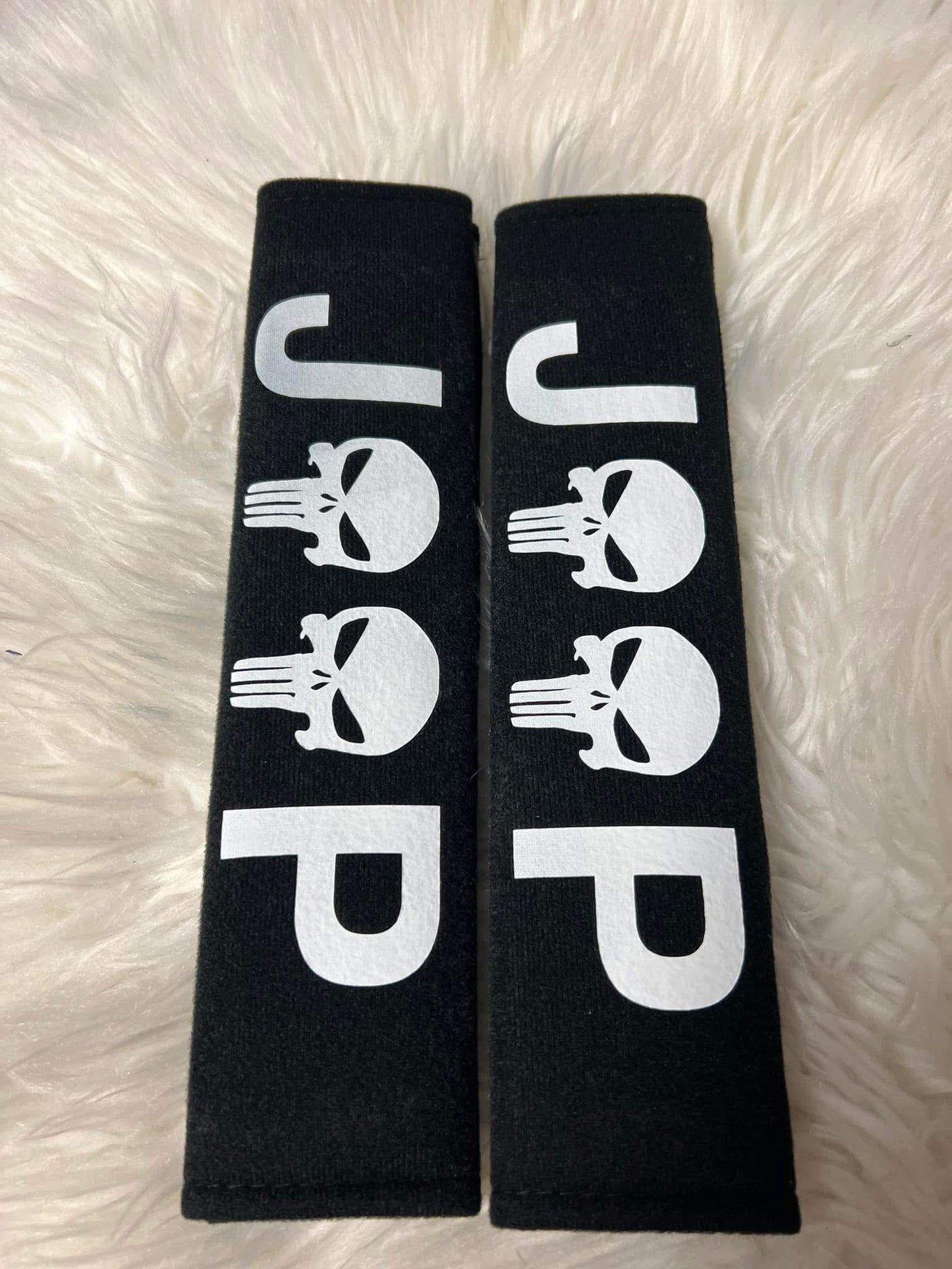 New seatbelt covers white