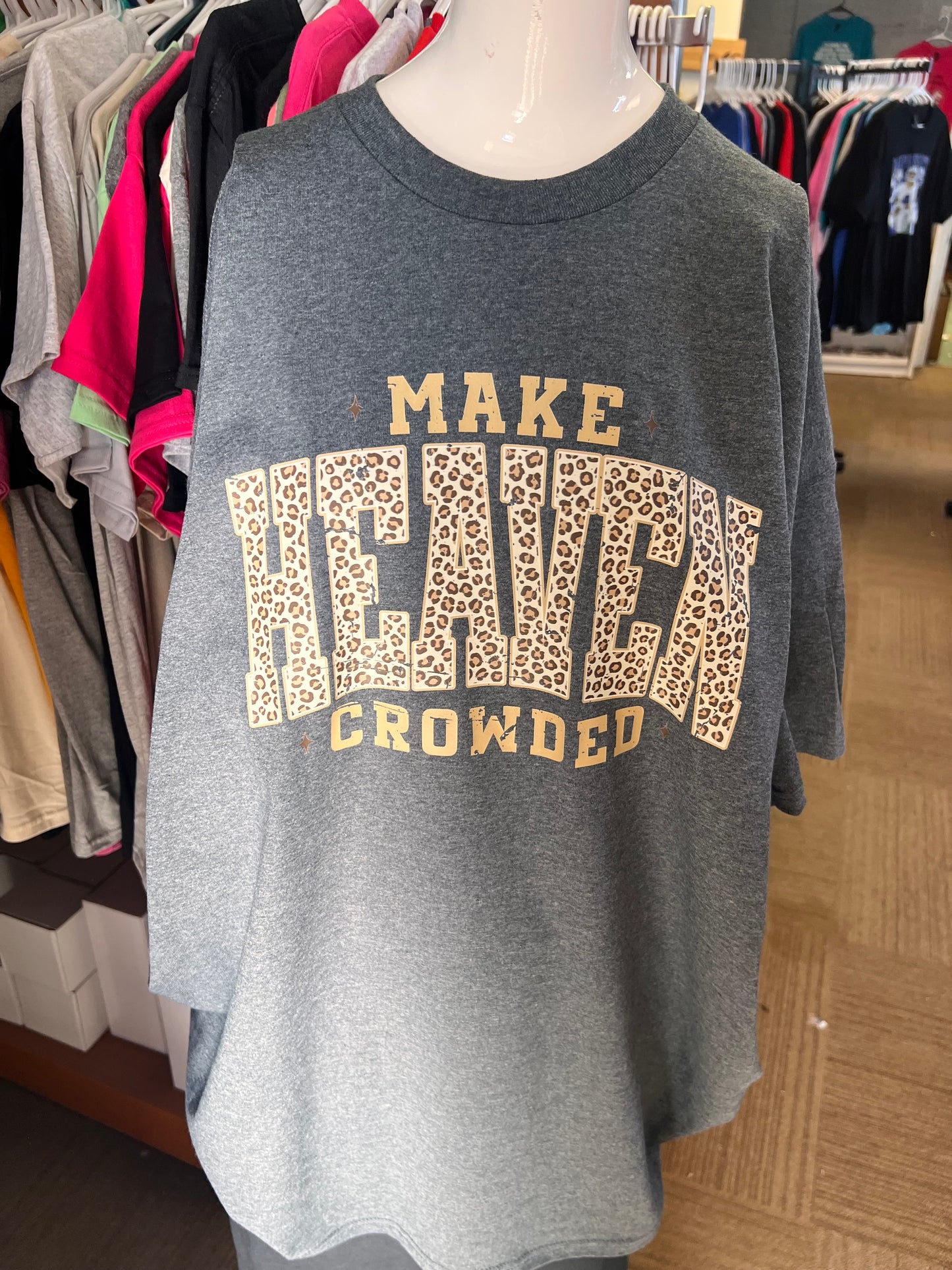 New unisex dark heather make heaven crowded