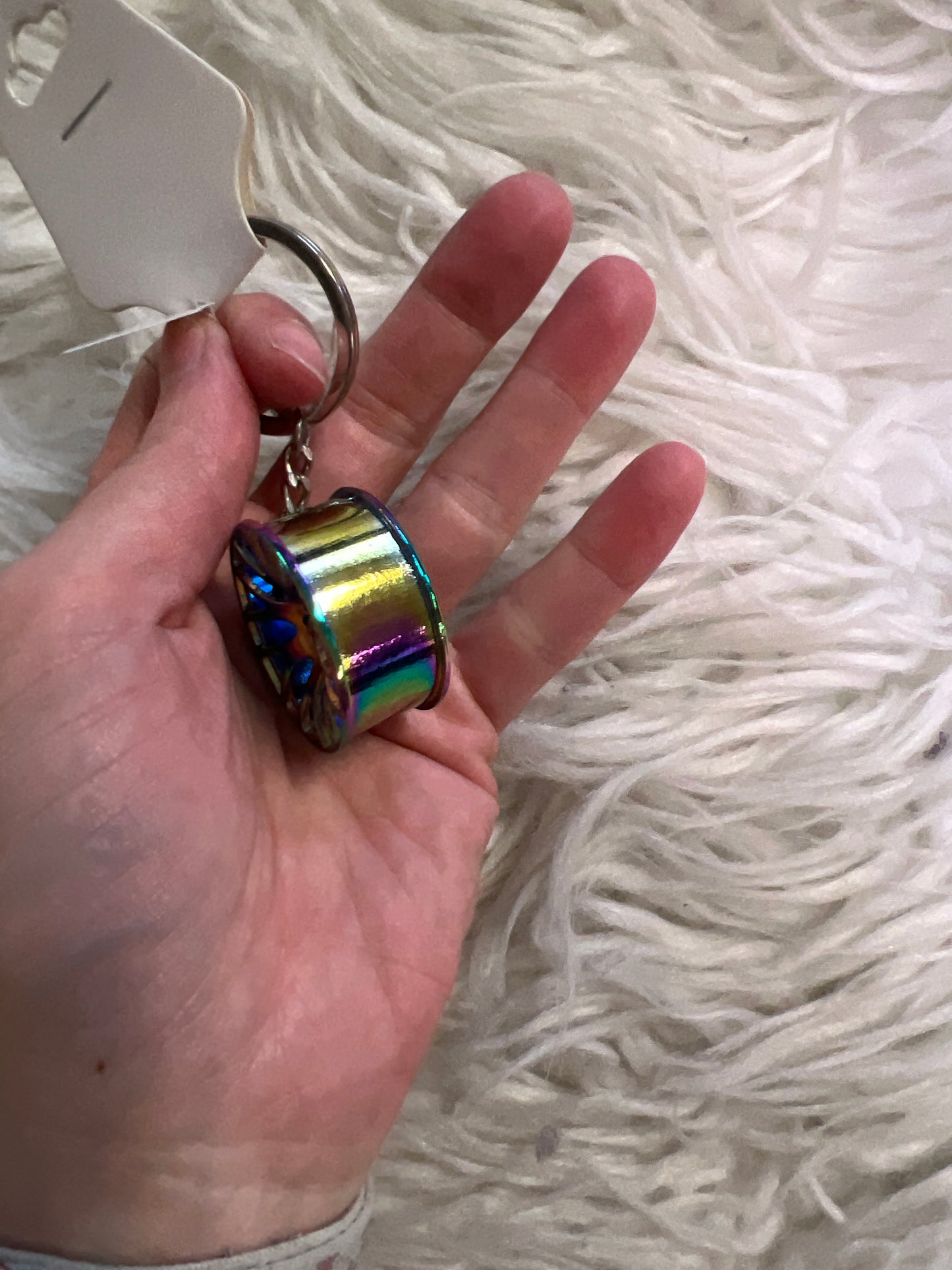 Car rim keychain multicolored