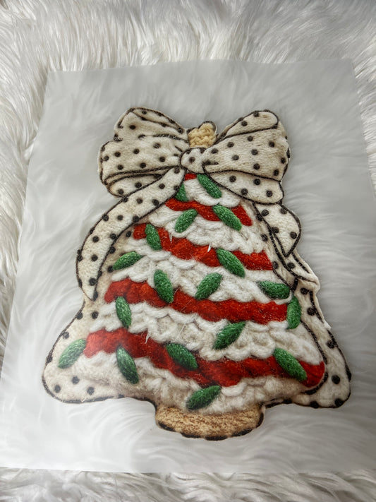 New DTF Christmas faux yarn stretching cake