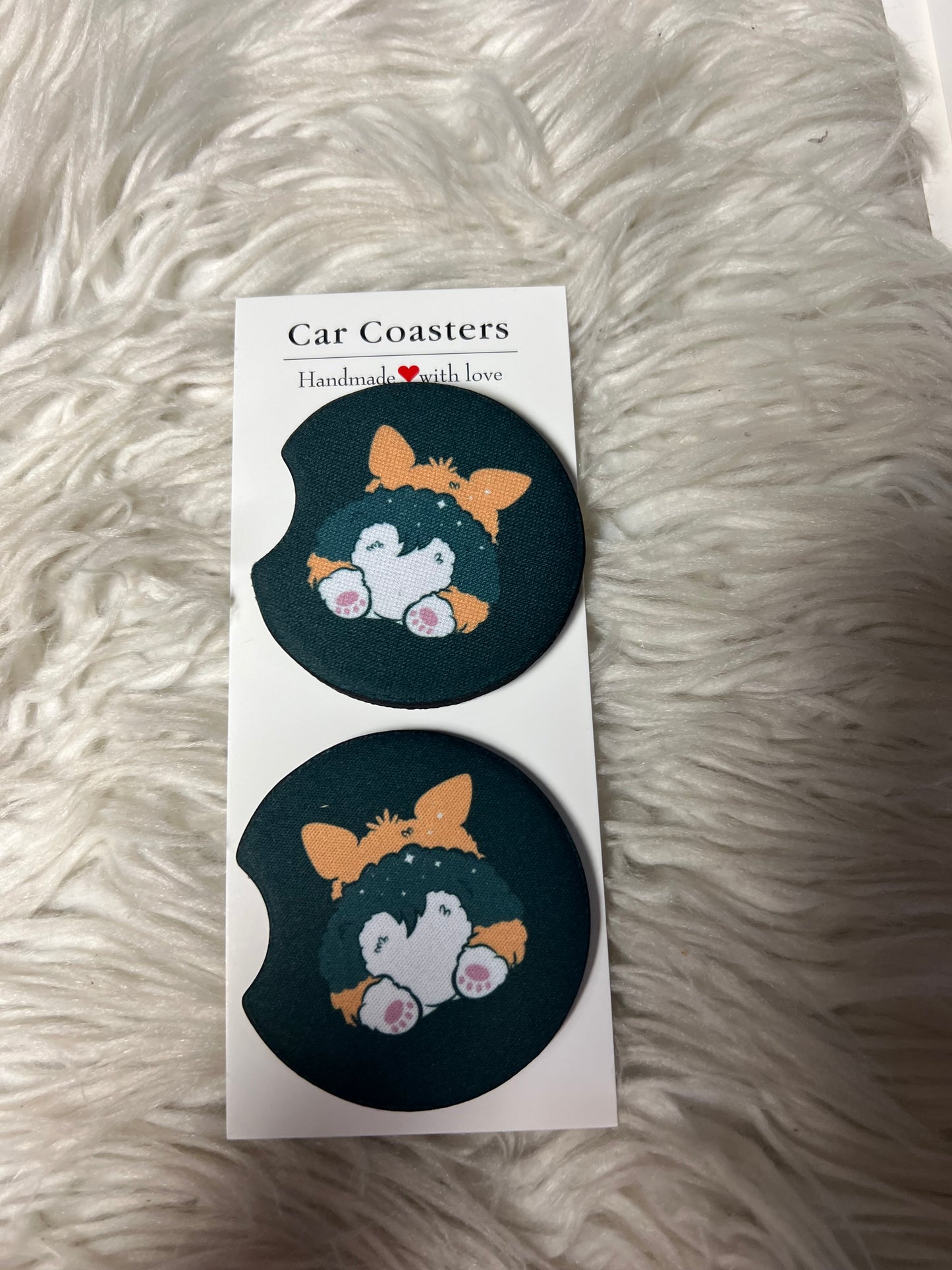 car coasters corgi