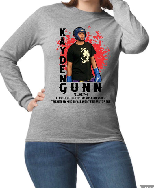 Kayden Gunn unisex Gilden youth long sleeve T-shirt
