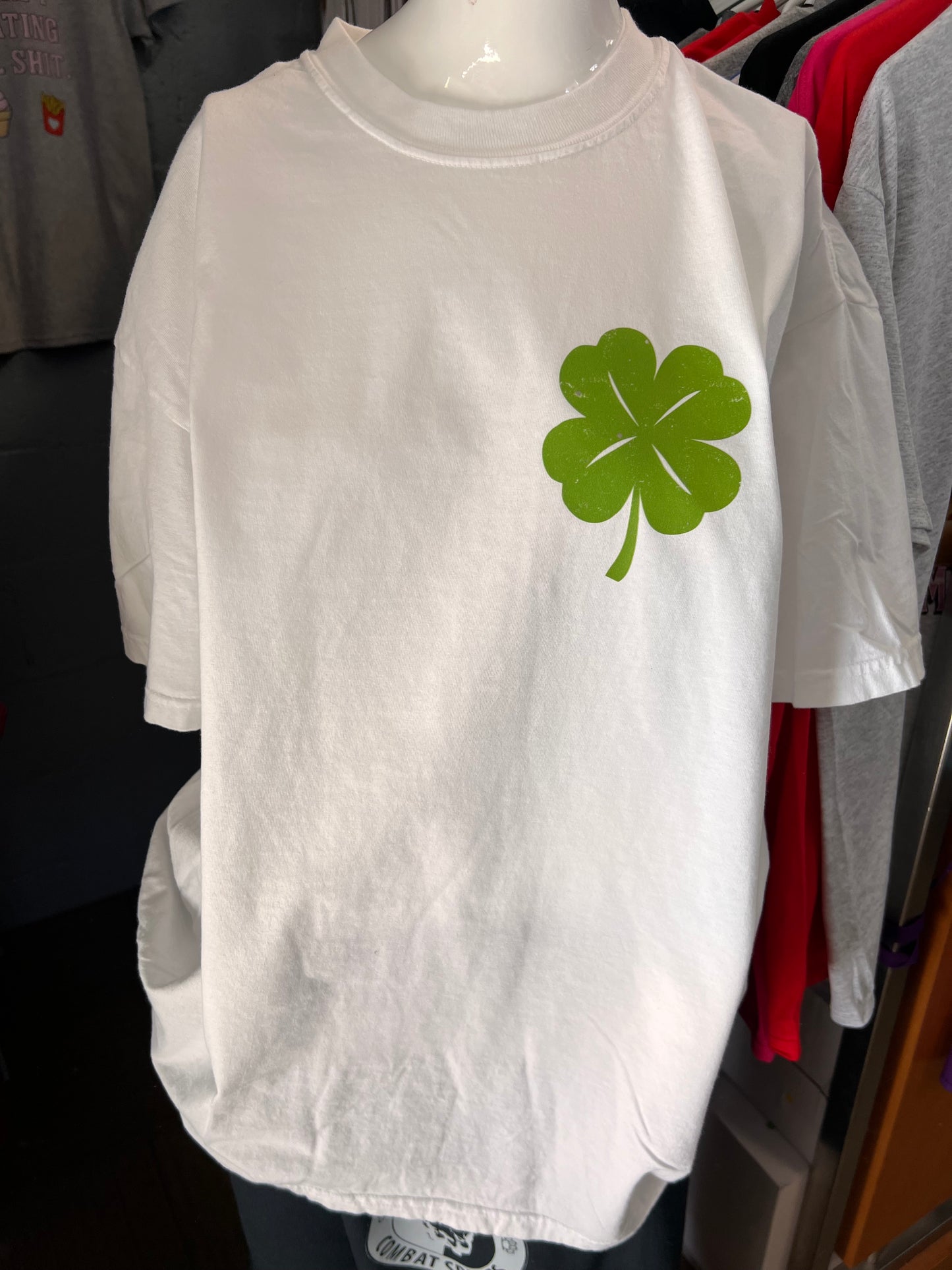 New unisex st. Patrick’s Day front and back.