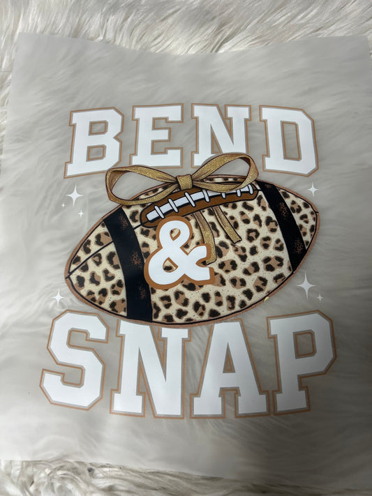 New DTF football bend and snap  leopard