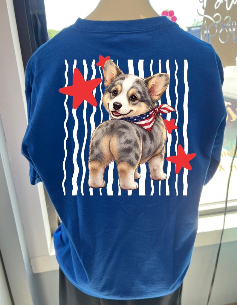 New youth unisex usa corgi