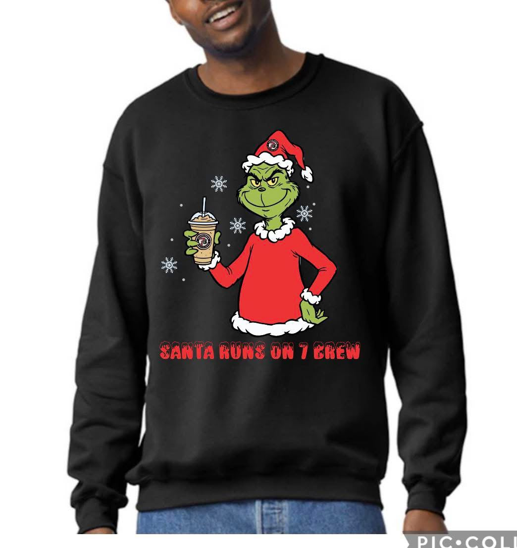 unisex top black Christmas coffee