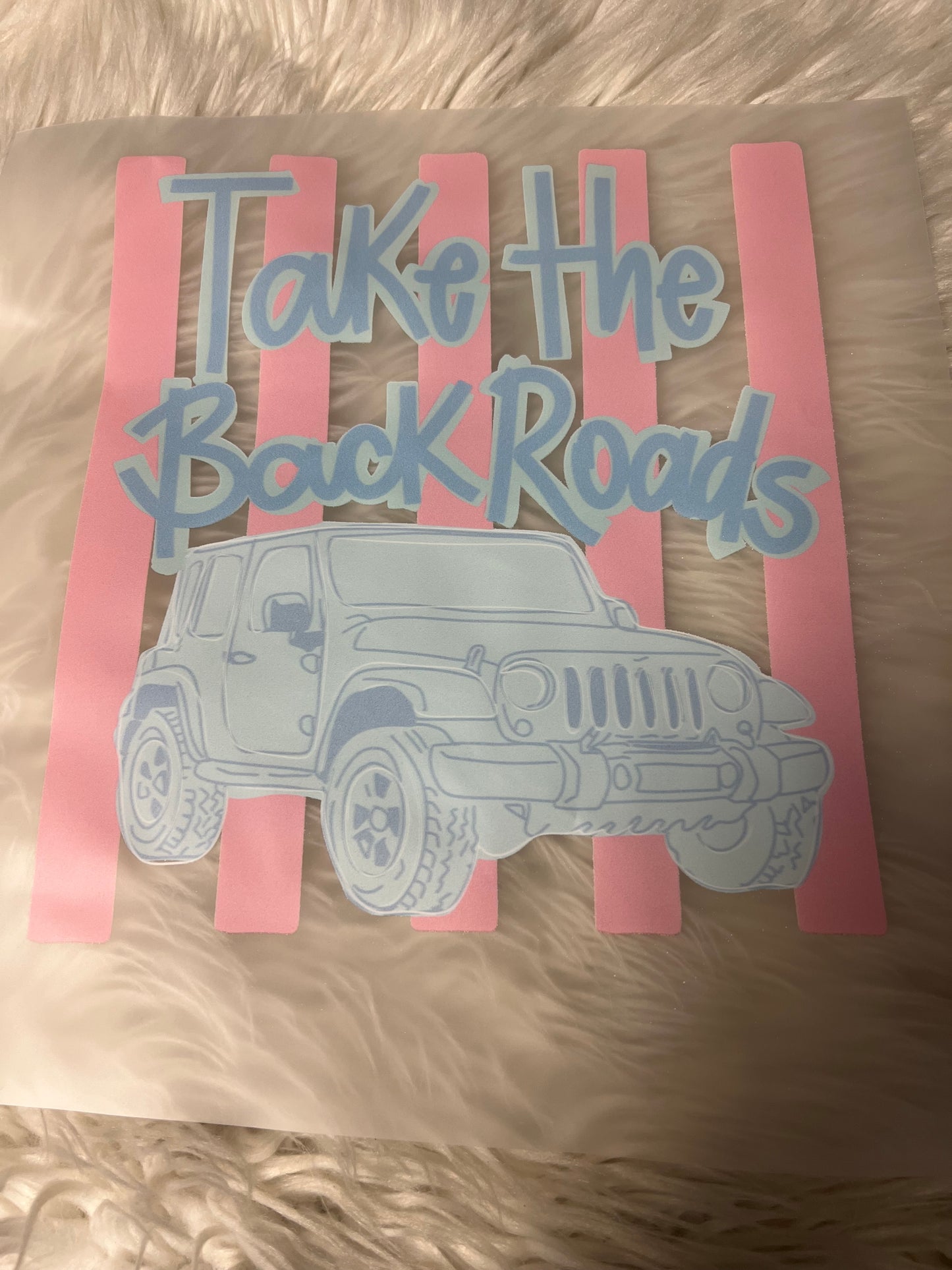 New DTF off-road vehicle pink blue