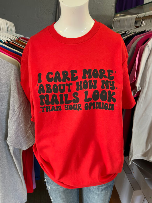 New Gilden unisex shirt red nail red