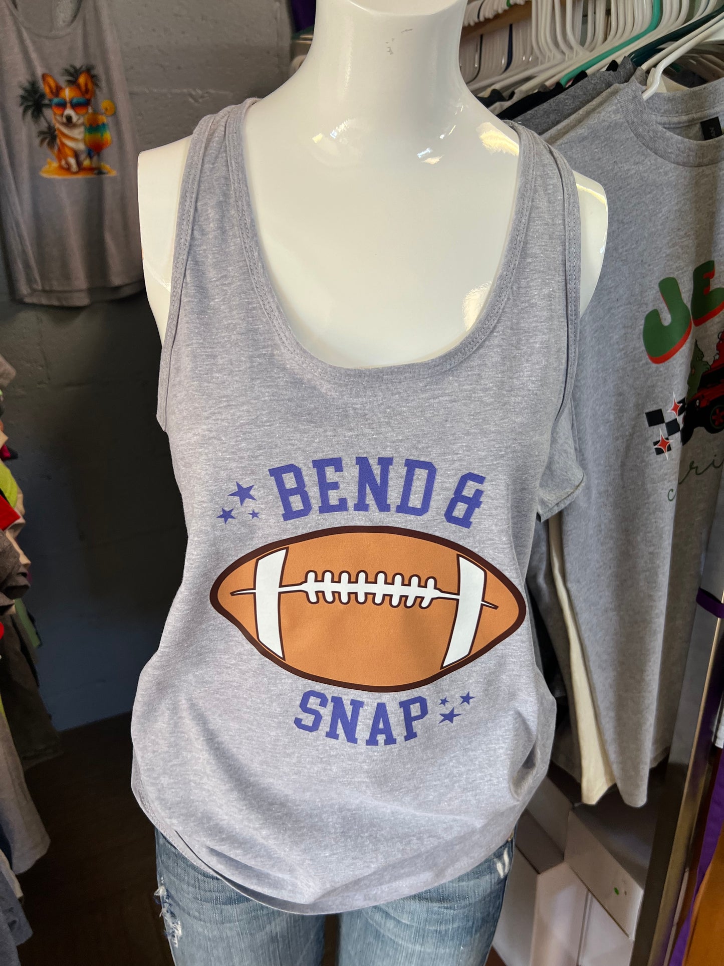 New ladies next level, Razorback tank top  bend snap football