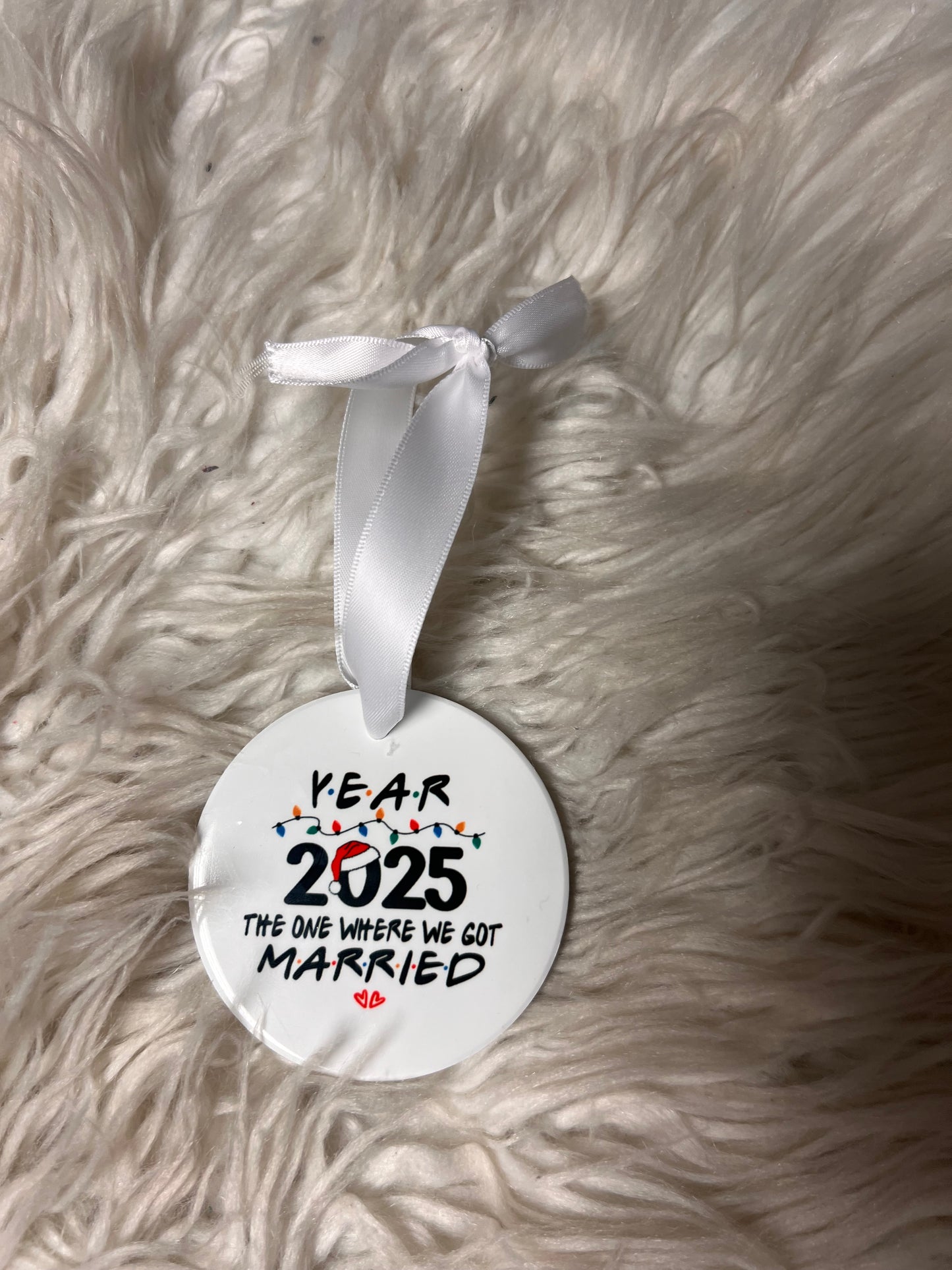 New Christmas ceramic ornament married 2025